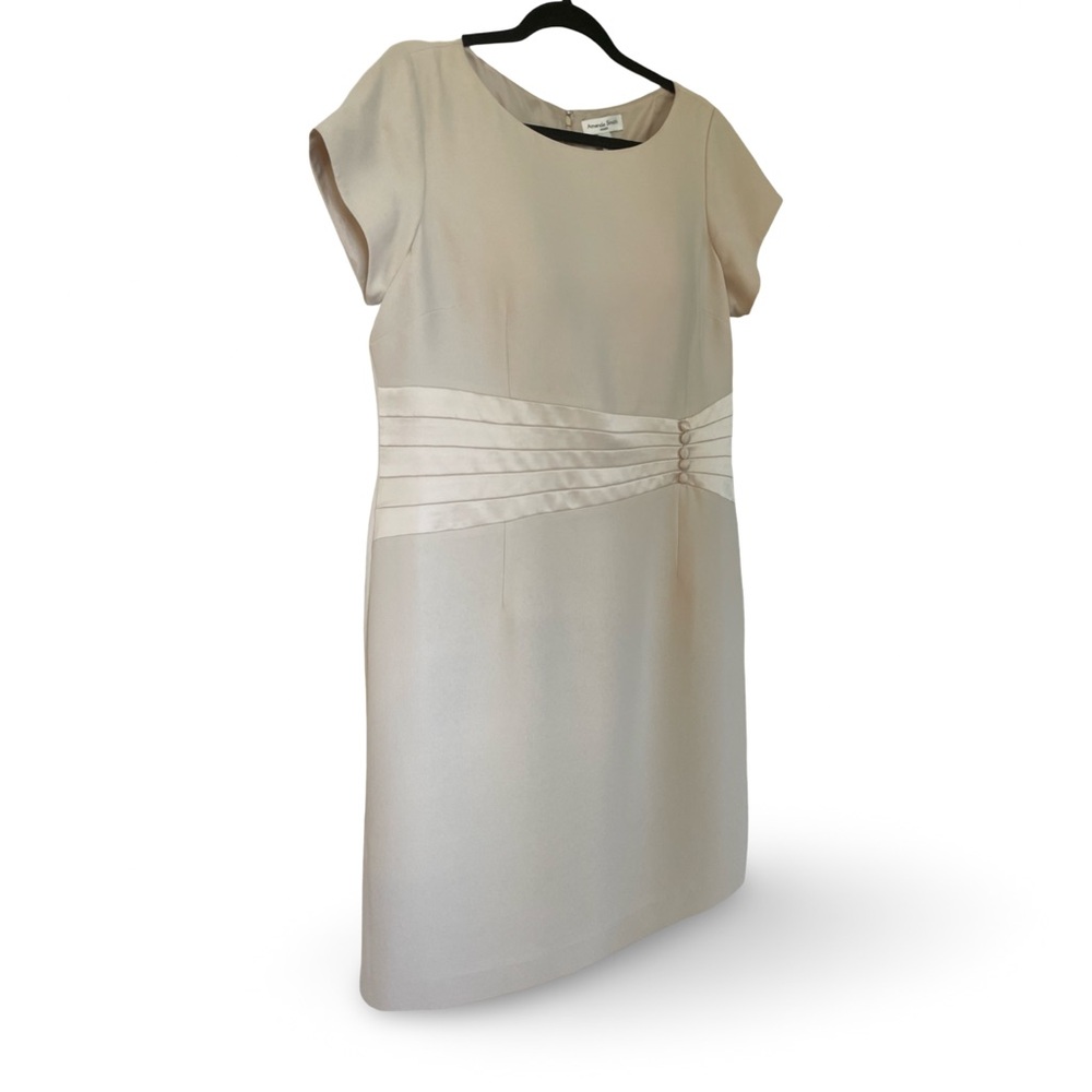 Size 16 NEW w/tags Amanda Smith Ladylike Elegance Dressy Dress in Cream
